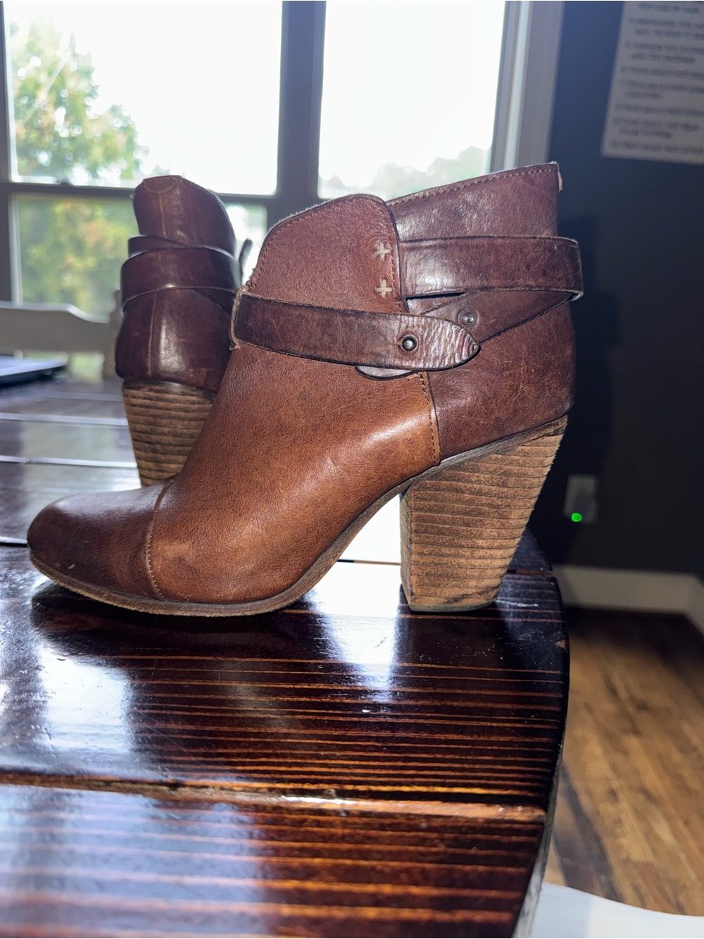 Rag and Bone Harrow Brown Leather Booties